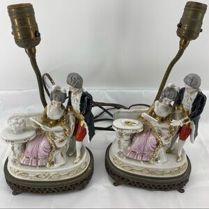 Vintage George & Martha Washington Lamps